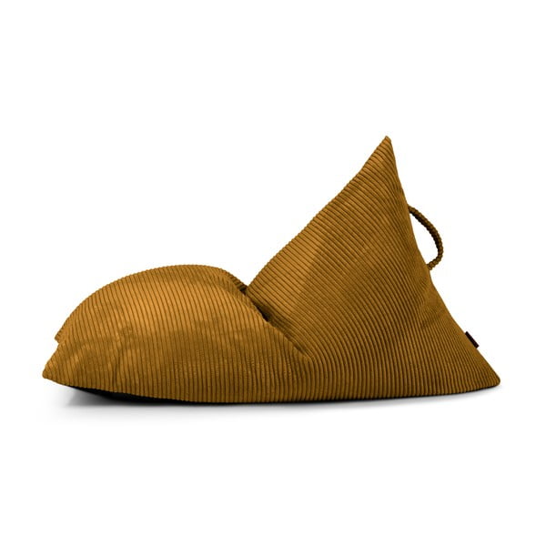 Menčestrový detský sedací vak v horčicovej farbe Razzy – SLOWDOWN