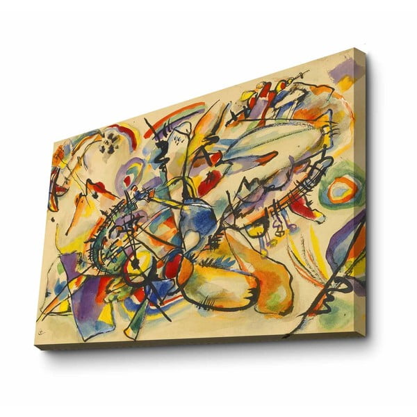 Nástenná reprodukcia na plátne Kandinsky Yellow, 100 × 70 cm