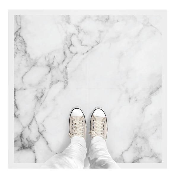 Sada 4 samoliepek na zem Ambiance White Marble-image-2