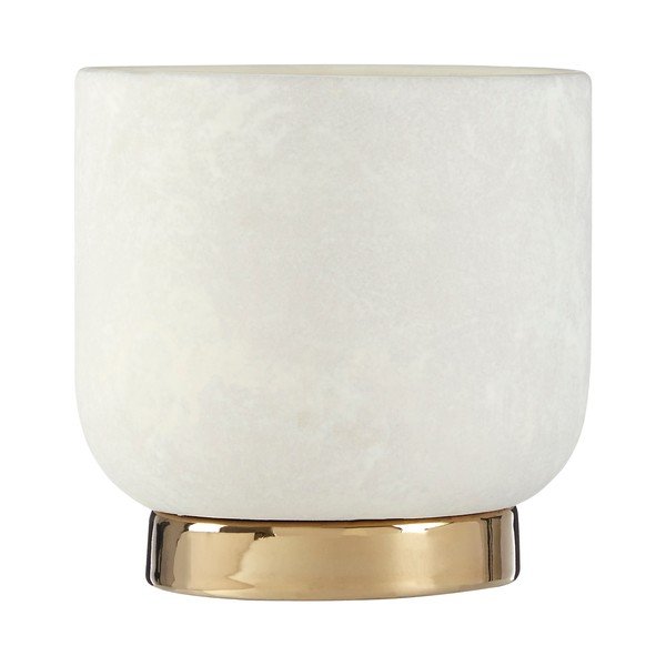 Kvetináč z kameniny v bielo-zlatej farbe Premier Housewares Callie, ø 16 cm-image-1