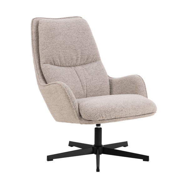 Béžové otočné kreslo z textílie buklé Bosley – Actona