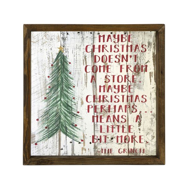 Obraz v ráme z borovicového dreva Christmas Story, 34 x 34 cm-image-1