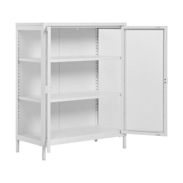 Biela kovová vitrína 80x101 cm Brisbane – House Nordic-image-2