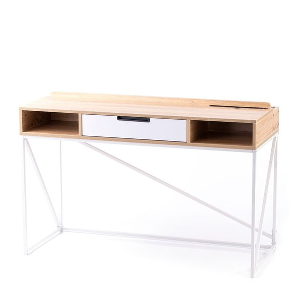 Pracovný stôl s doskou v dubovom dekore 48x120 cm Odel – Homede