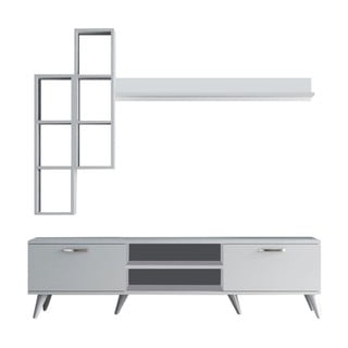 Biela TV súprava 180x48 cm Veronica - Kalune Design