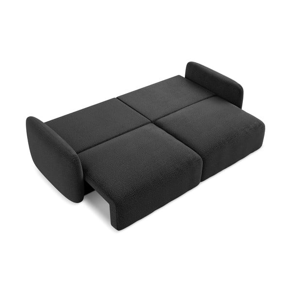 Čierna rozkladacia/s úložným priestorom pohovka 238 cm Kalena – Makamii-image-4