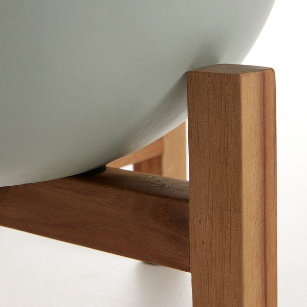 Zelený kvetináč v stojane Kave Home, výška 36 cm-image-2