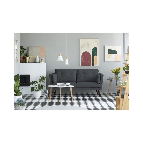 Tmavosivá trojmiestna pohovka Mazzini Sofas Cotton-image-2