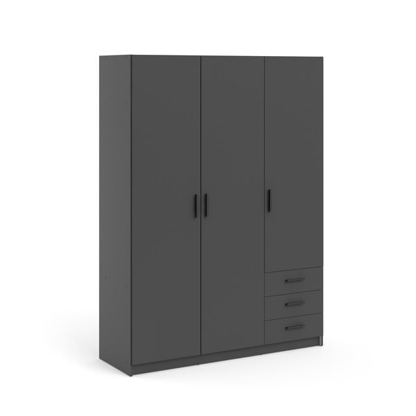 Tmavosivá šatníková skriňa 147x200 cm Sprint – Tvilum-image-3