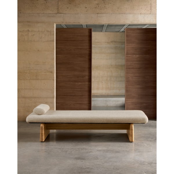 Béžová/v prírodnej farbe ženilková leňoška (variabilný roh) Topaz – Kave Home-image-1