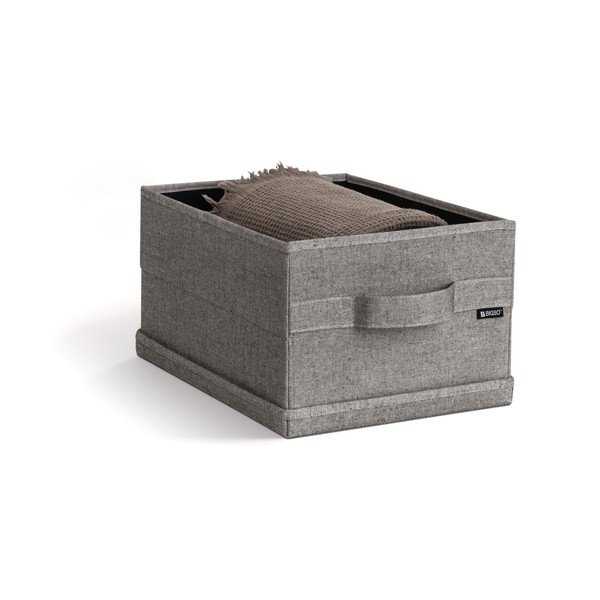 Sivý látkový úložný box s vekom 27x36x19 cm Soft Storage Small – Bigso-image-1