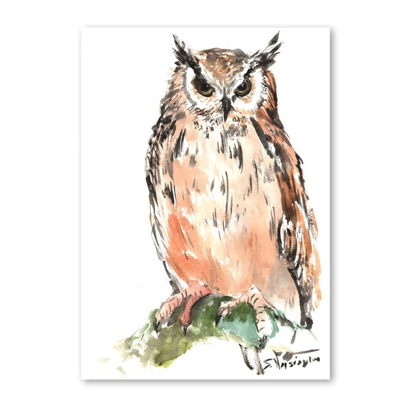 Autorský plagát Eagle Owl od Surena Nersisyana, 30 x 21 cm