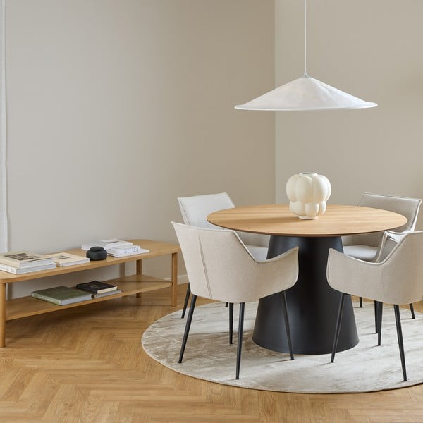 Krémovobiele čalúnené jedálenské kreslo Bonita – Actona-image-1