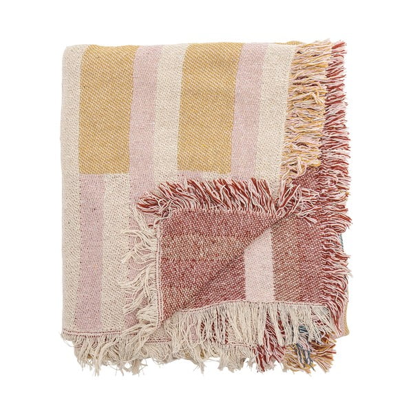 Hnedá deka z recyklovanej bavlny 130x160 cm Lane – Bloomingville-image-3