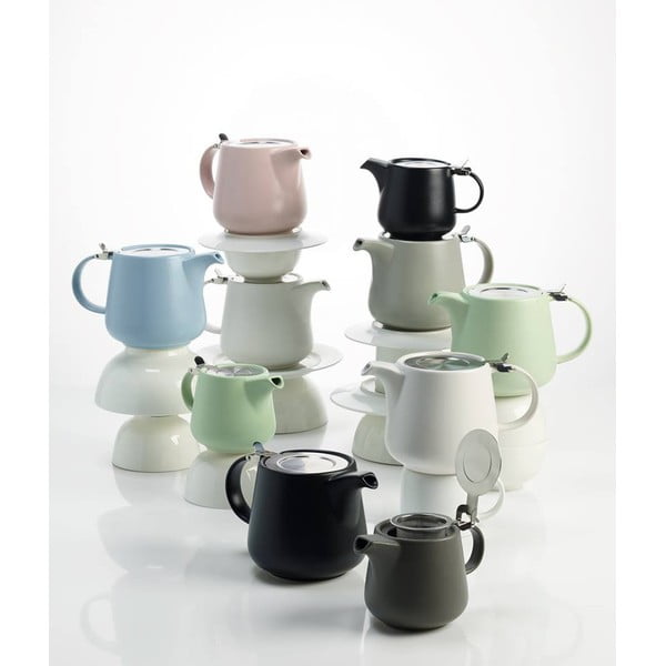 Svetlosivá porcelánová čajová kanvica so sitkom Maxwell & Williams Tint, 600 ml-image-1