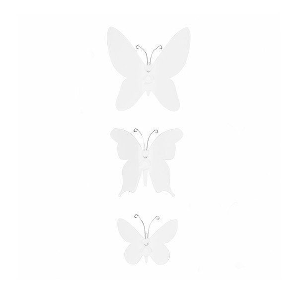 Sada 9 bielych nástenných 3D dekorácií Umbra Butterflies-image-2