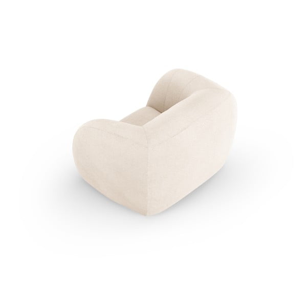 Krémové kreslo z textílie buklé Essen – Cosmopolitan Design-image-3