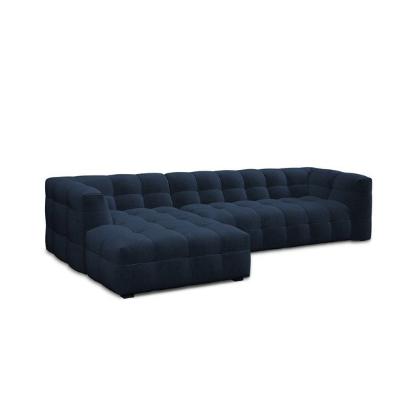 Modrá zamatová rohová pohovka Windsor & Co Sofas Vesta, levý roh-image-3