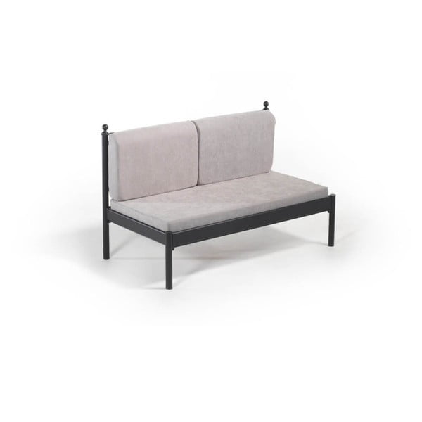 Sivá dvojmiestna vonkajšia sedačka Mitas, 76 × 149 cm