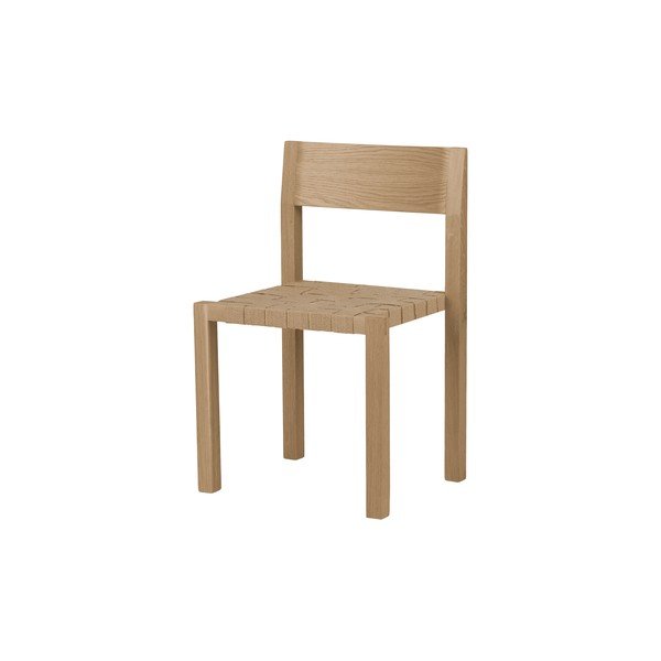 Stohovateľná jedálenská stolička z dubového dreva v prírodnej farbe Toli – noo.ma