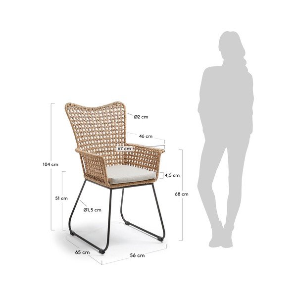 Béžové záhradné kreslo La Forma Samira-image-4
