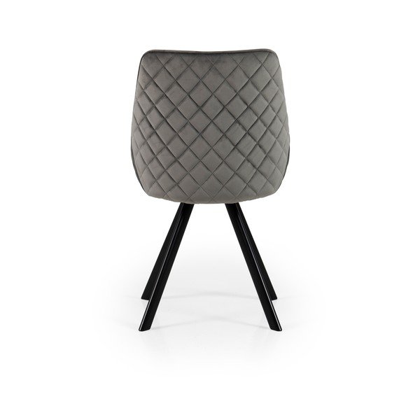 Sivé zamatové jedálenské stoličky v súprave 2 ks Ritz – Tenzo-image-2