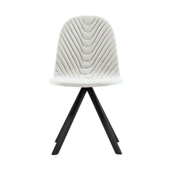 Krémová stolička s čiernymi nohami IKER Mannequin Wave