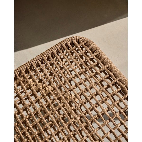 Drevená záhradná stolička v hnedo-prírodnej farbe Dandara – Kave Home-image-3