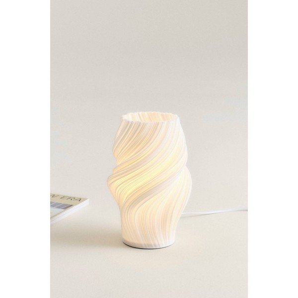 Biela plastová stolová lampa (výška  27 cm) Calais – Jotex-image-1