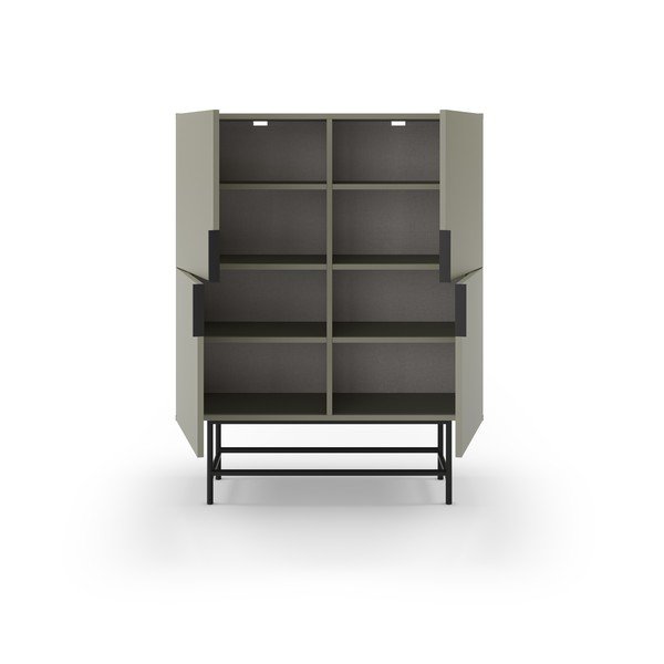 Zelenosivá skrinka 100x128 cm Eldia – Marckeric-image-2