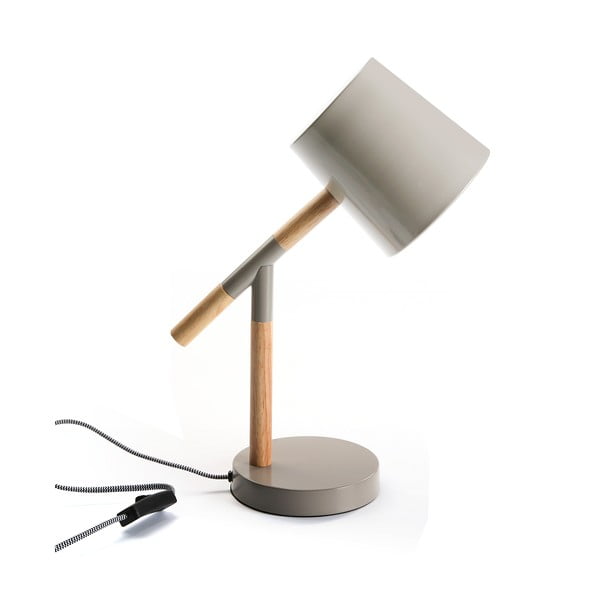 Sivá stolová lampa Versa Grey Modern