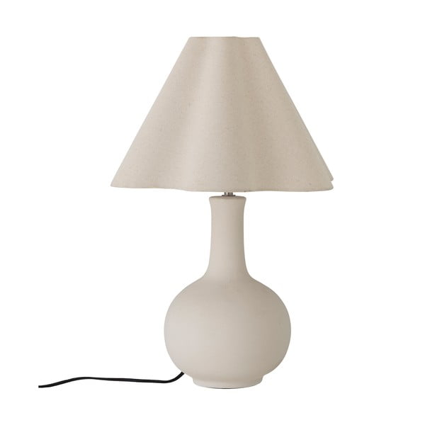 Krémová stolová lampa s textilným tienidlom (výška 60 cm) Heide – Bloomingville