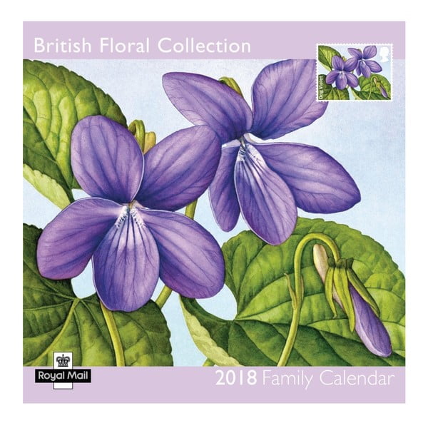 Nástenný rodinný kalendár na rok 2018 Portico Designs Royal Mail
