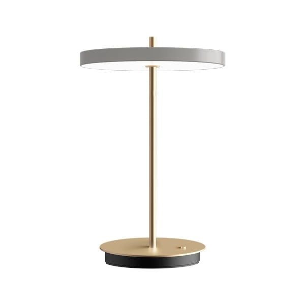 Svetlosivá LED stolová lampa so stmievačom s kovovým tienidlom (výška  31 cm) Asteria Move – UMAGE-image-4