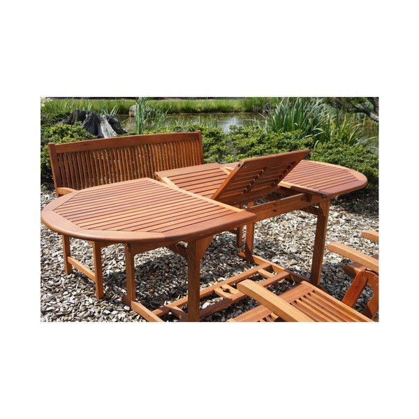 Záhradný jedálenský stôl z eukalyptového dreva 90x150 cm Stockholm – Garden Pleasure-image-3