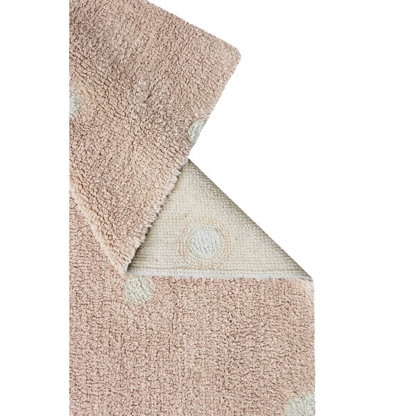 Svetloružový prateľný ručne tkaný bavlnený detský koberec 100x150 cm Mini Dot Rose – Lorena Canals-image-4