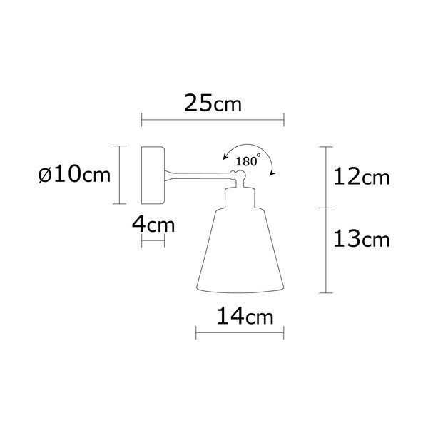 Nástenné svietidlo v čiernej a prírodnej farbe ø 14 cm Manavgat – Opviq lights-image-4