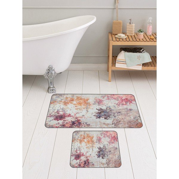Ružovo-fialové kúpeľňové predložky v súprave 2 ks 60x100 cm – Mila Home-image-1