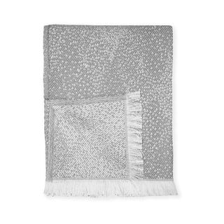 Sivý pléd s podielom bavlny Euromant Dotty Diamond, 140 x 180 cm
