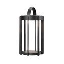 Čierny vonkajší LED lampáš na USB (výška 30 cm) Firefly – Zone