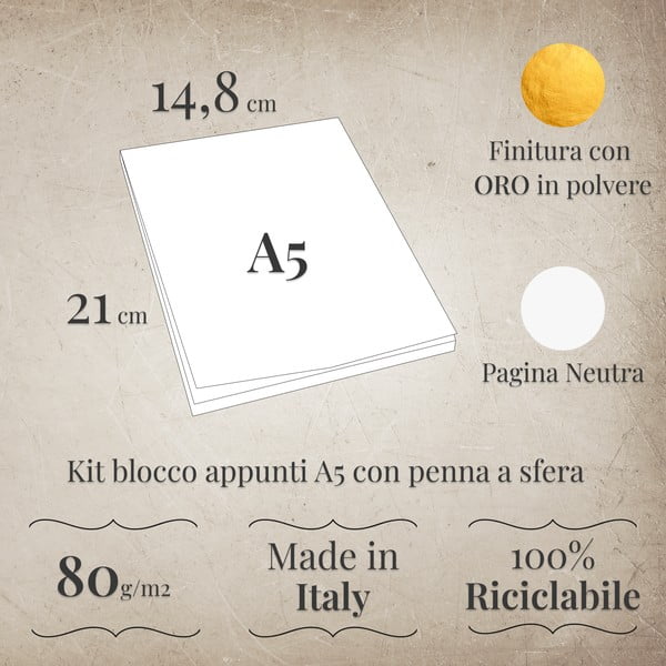 Poznámkový blok s perom 50 stránok formát A5 Alice – Kartos-image-2