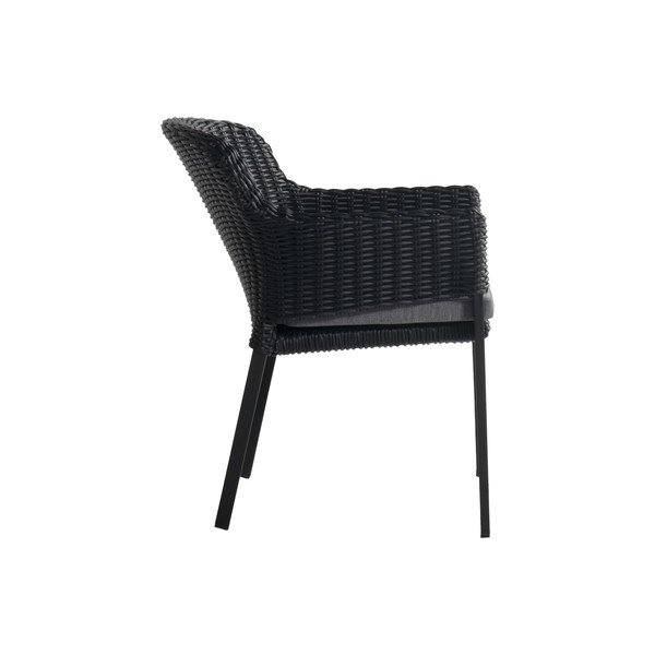 Čierna plastová záhradná stolička Cairo – Hartman-image-3