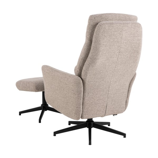 Béžové relaxačné kreslo z textílie buklé London – Actona-image-4