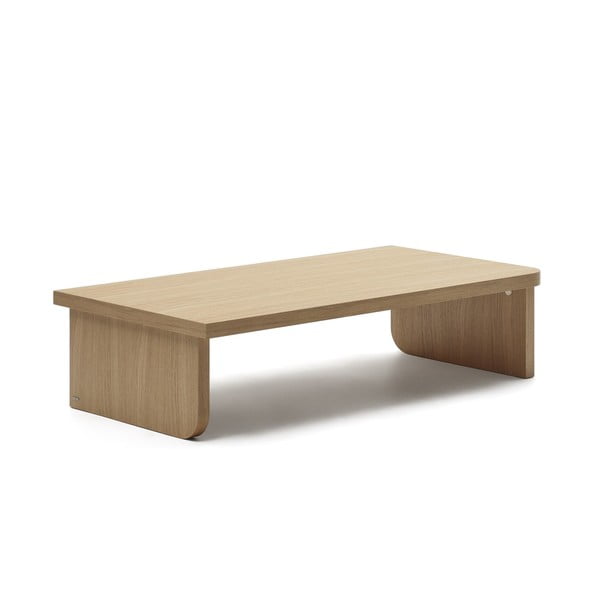 Konferenčný stolík v dekore duba v prírodnej farbe 75x140 cm Oaq – Kave Home