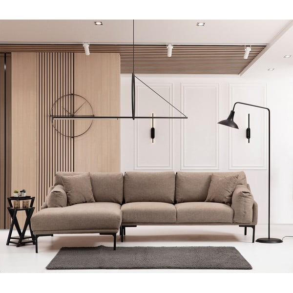 Béžová rohová pohovka Artie Leo, ľavý roh-image-1