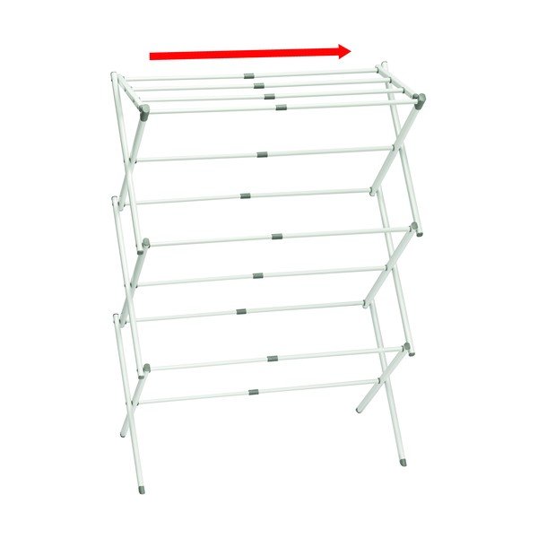 Biely trojposchodový sušiak na bielizeň iDesign Brezio, 75 x 38 cm-image-3