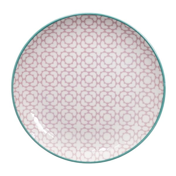 Ružový tanier Tokyo Design Studio Geo Eclectic, 20 cm