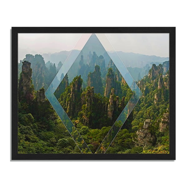 Obraz v ráme Liv Corday Provence Geo Forest, 40 x 50 cm