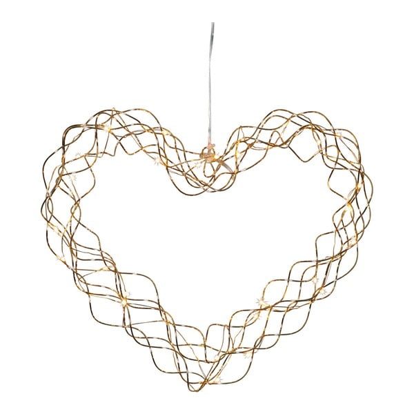 Závesná svietiaca LED dekorácia Best Season Curly Heart