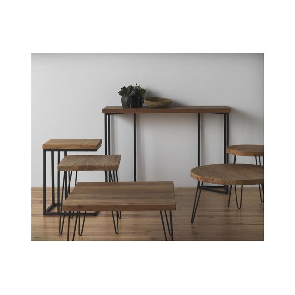 Konferenčný stolík s doskou z brestového dreva Geese Camile, ⌀ 71 cm-image-1